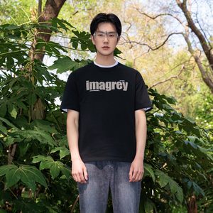 城市佐罗2022夏季黑色字母印花短袖