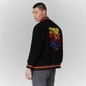 城市佐罗2022冬季潮流印花灯芯绒外套