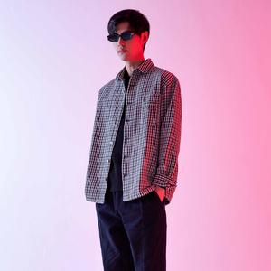 城市佐罗2022秋季时尚简约格纹夹克